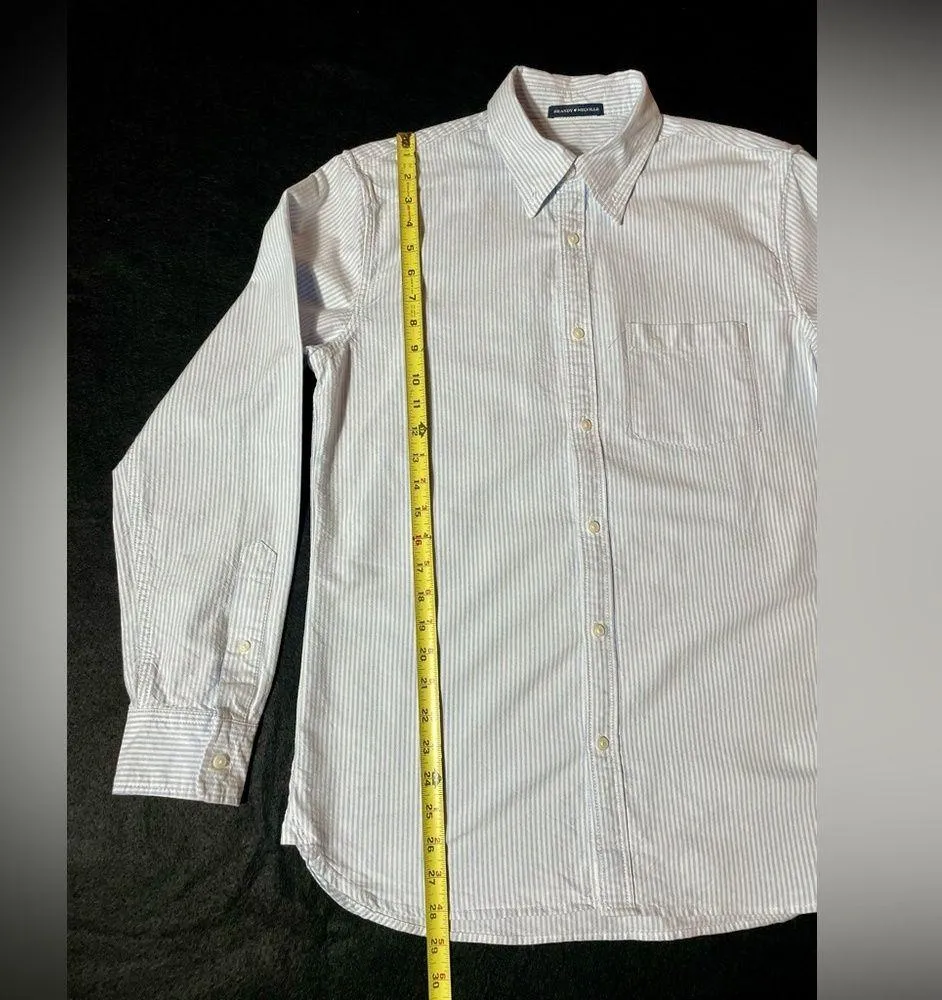Brandy Melville Shirt Women’s One Size Striped Button Up Top Light Blue - Image 4