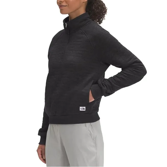 The North Face Gray Women's Longs Peak Quilted ¼ Zip TNF Pullover Sweater Jacket - Image 3