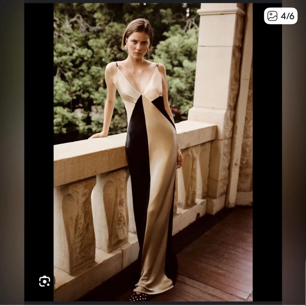 SHONA JOY
SOFIA CONTRAST DOUBLE STRAP MAXI‎ DRESS 8 - Image 4