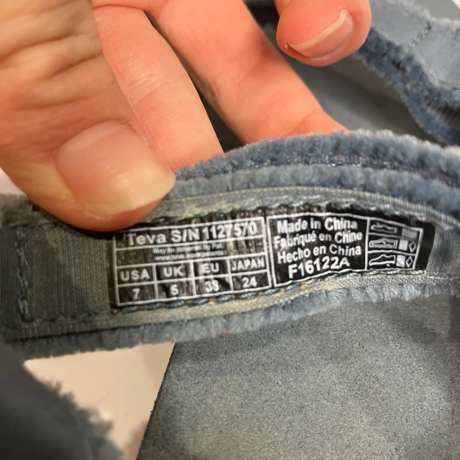 Teva midform universal canvas sandals adjustable blue women's size 7 casual - Image 9