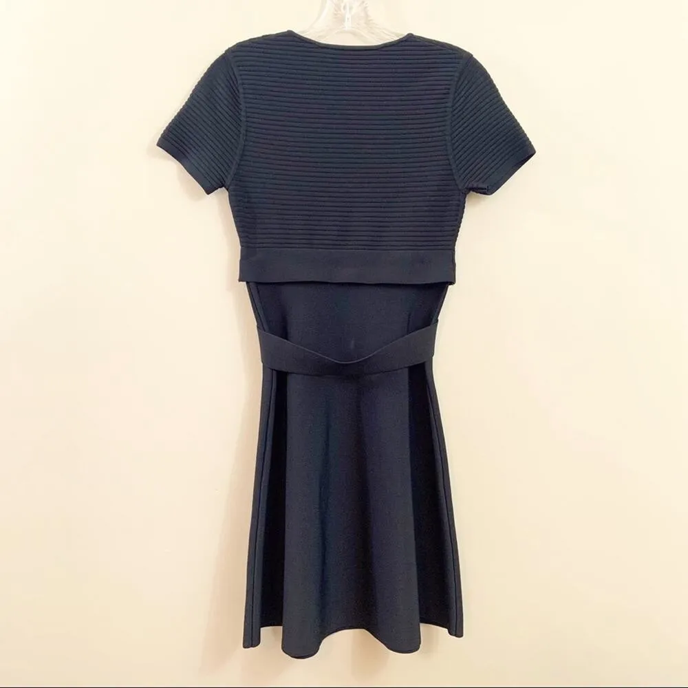 T Alexander Wang Bandage Short Sleeve Black Fit & Flare Mini Dress - Image 4