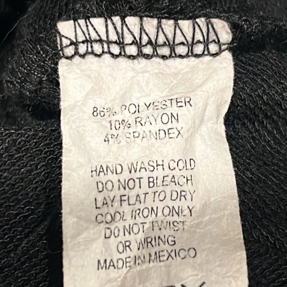 Local Lab Women's  T- Shirt Sz s Rose Embroidered Factory Distressed Holes Black - Image 7