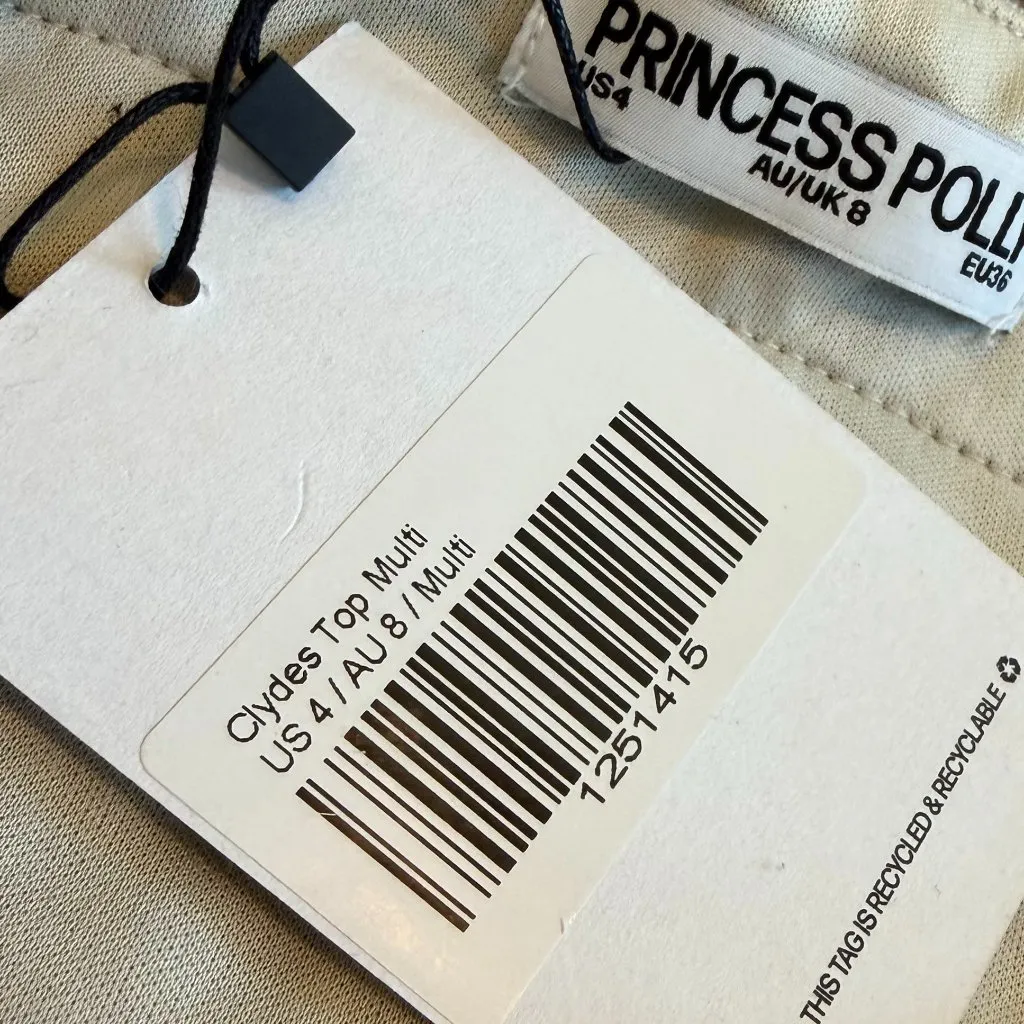 Princess Polly Jacquard Floral Lace Crop Top Shirt Corset Renaissance Size 4 NWT - Image 11