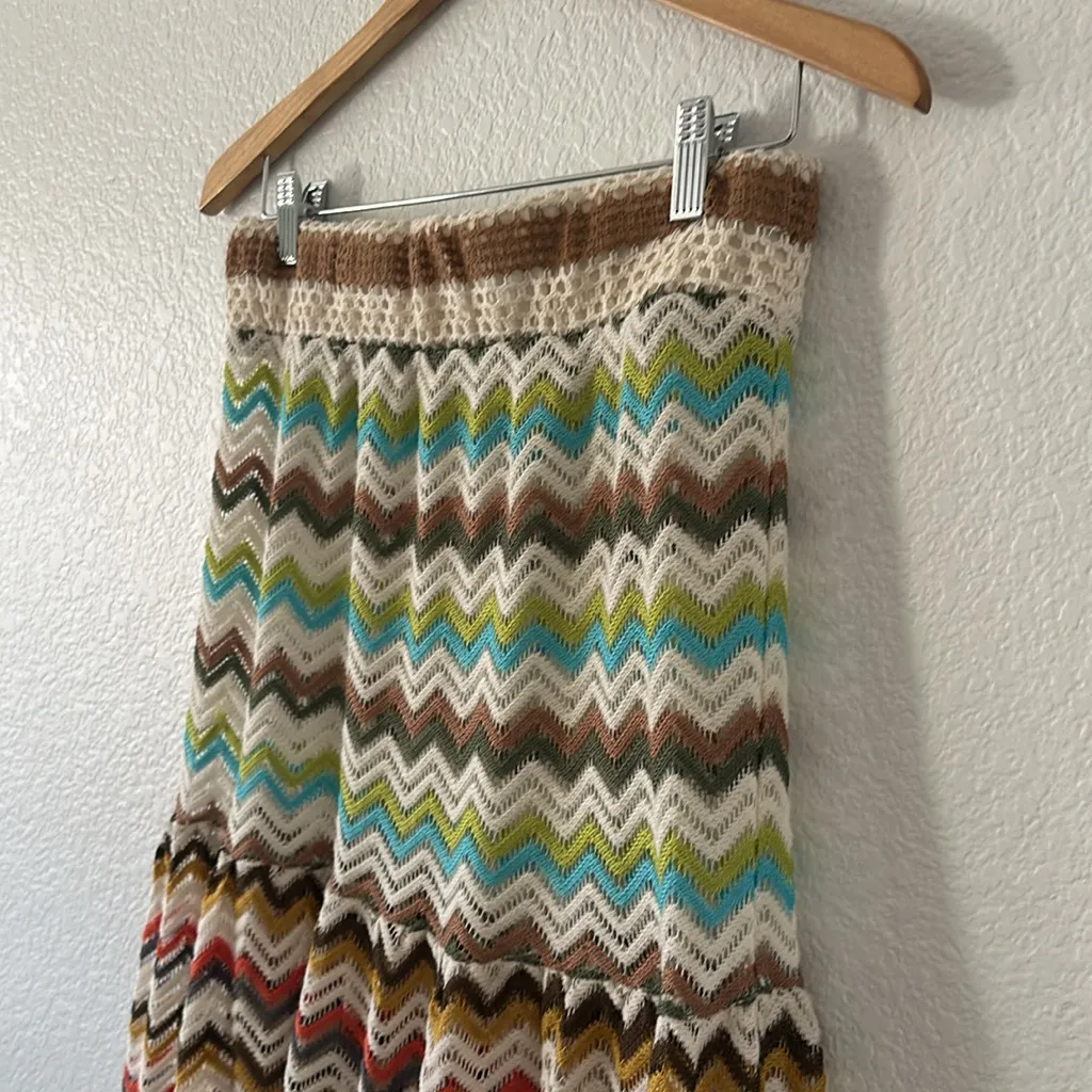 ANTHROPOLOGY Lapis crocheted skirt Red Size M - Image 2