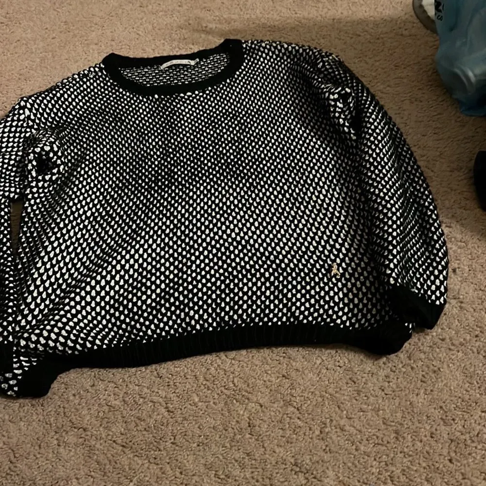 FRNCH  black and white sweater M - Image 3