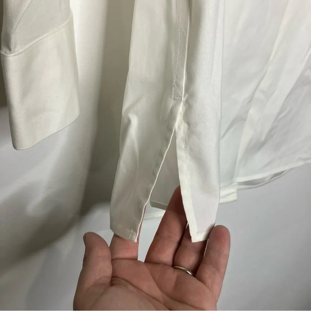 Chico’s no-iron white‎ button down shirt women’s size 1 professional business - Image 7