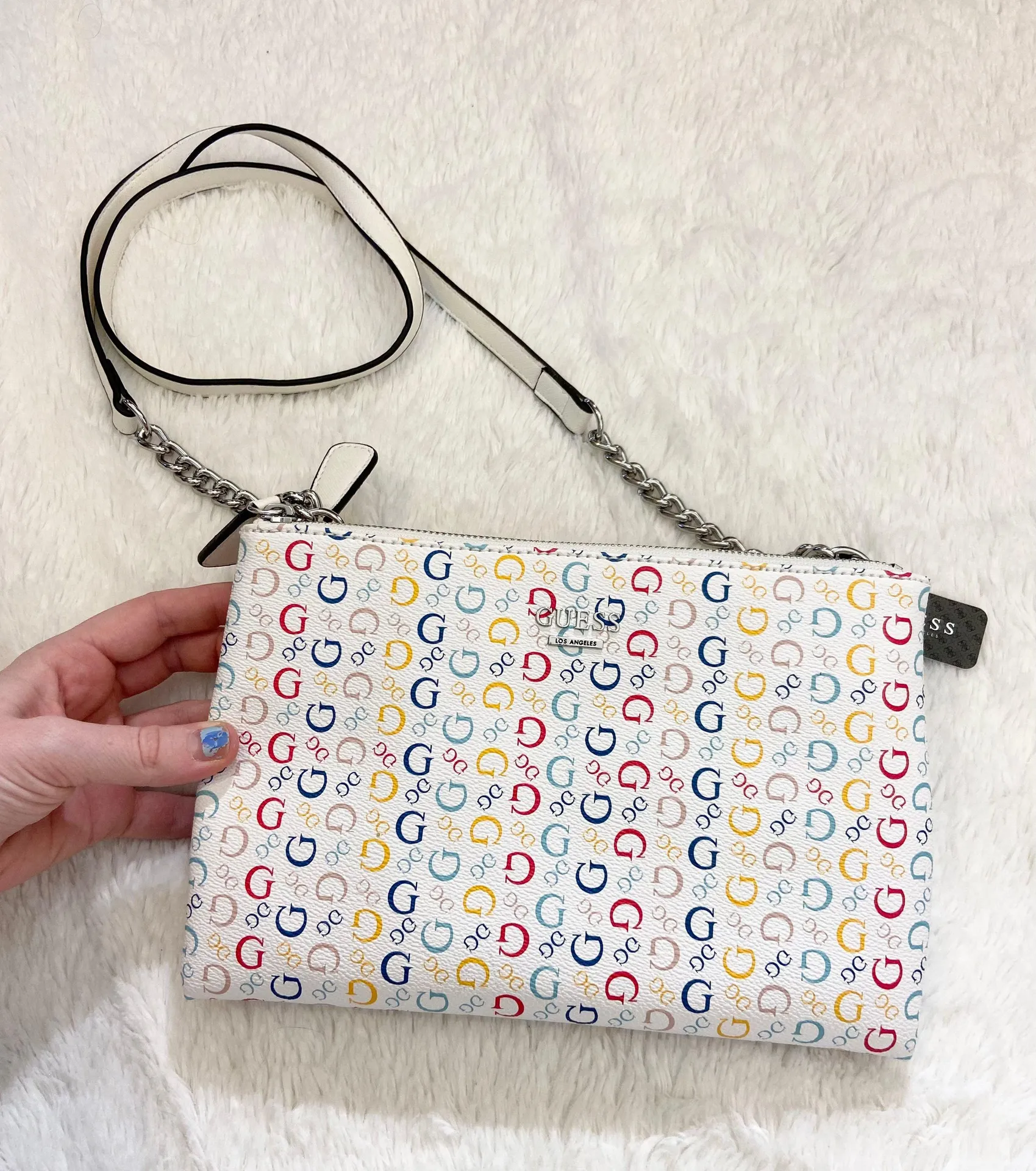 NWT  campos mini white multicolor logo crossbody - Image 2