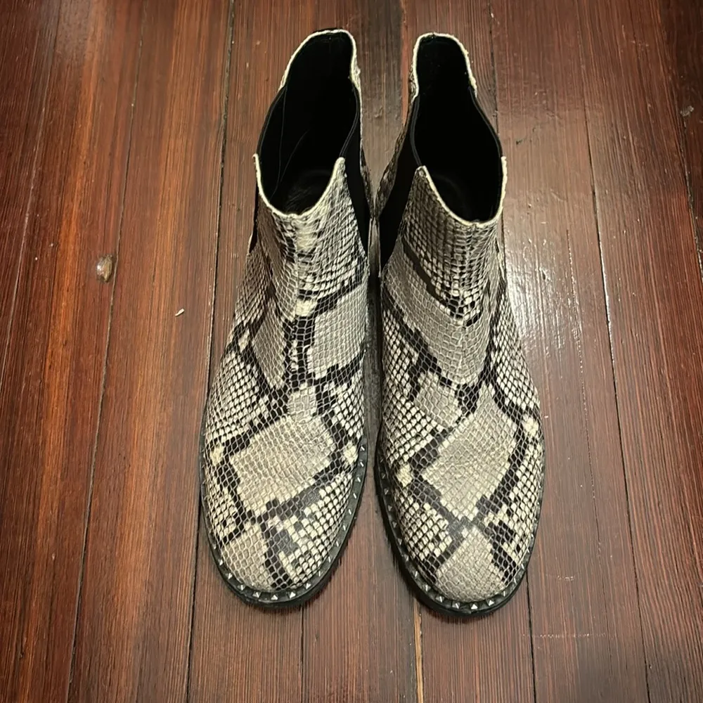 Ash Wino Studded Snake Print Leather Chelsea Boot - Image 3