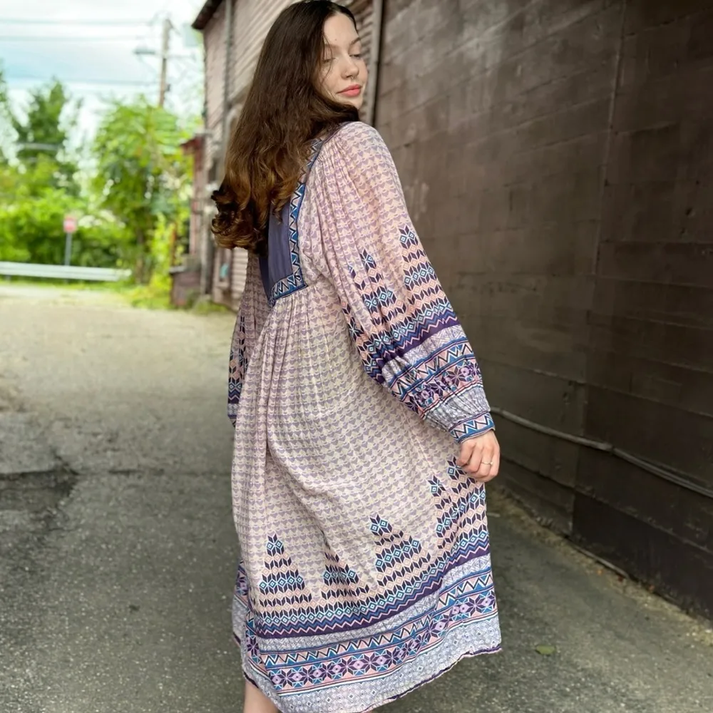 1970s Vintage Indian Cotton Dress - Image 2