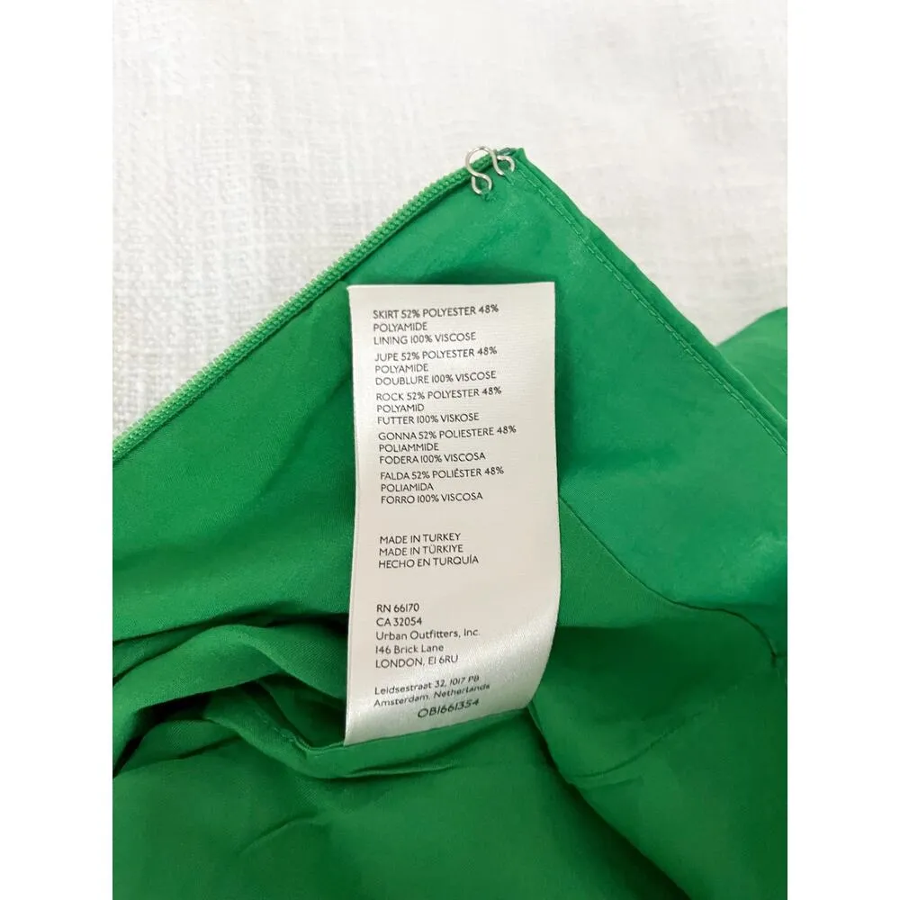 Anthropologie | Maeve Asymmetrical Sateen Skirt | Green | Sz 6 | NWT - Image 12