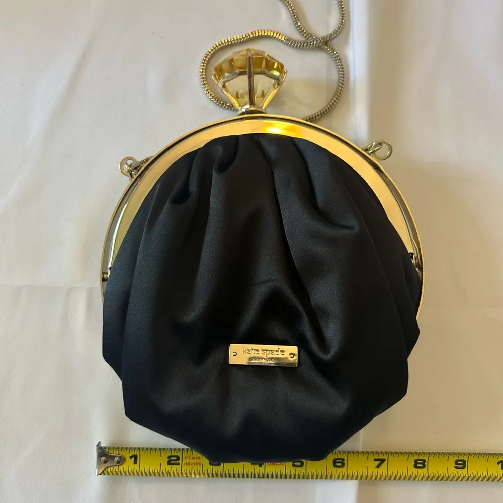 Kate Spade Emina Belle Engagement Ring Evening Bag w/Yellow Diamond Jewel - Image 10