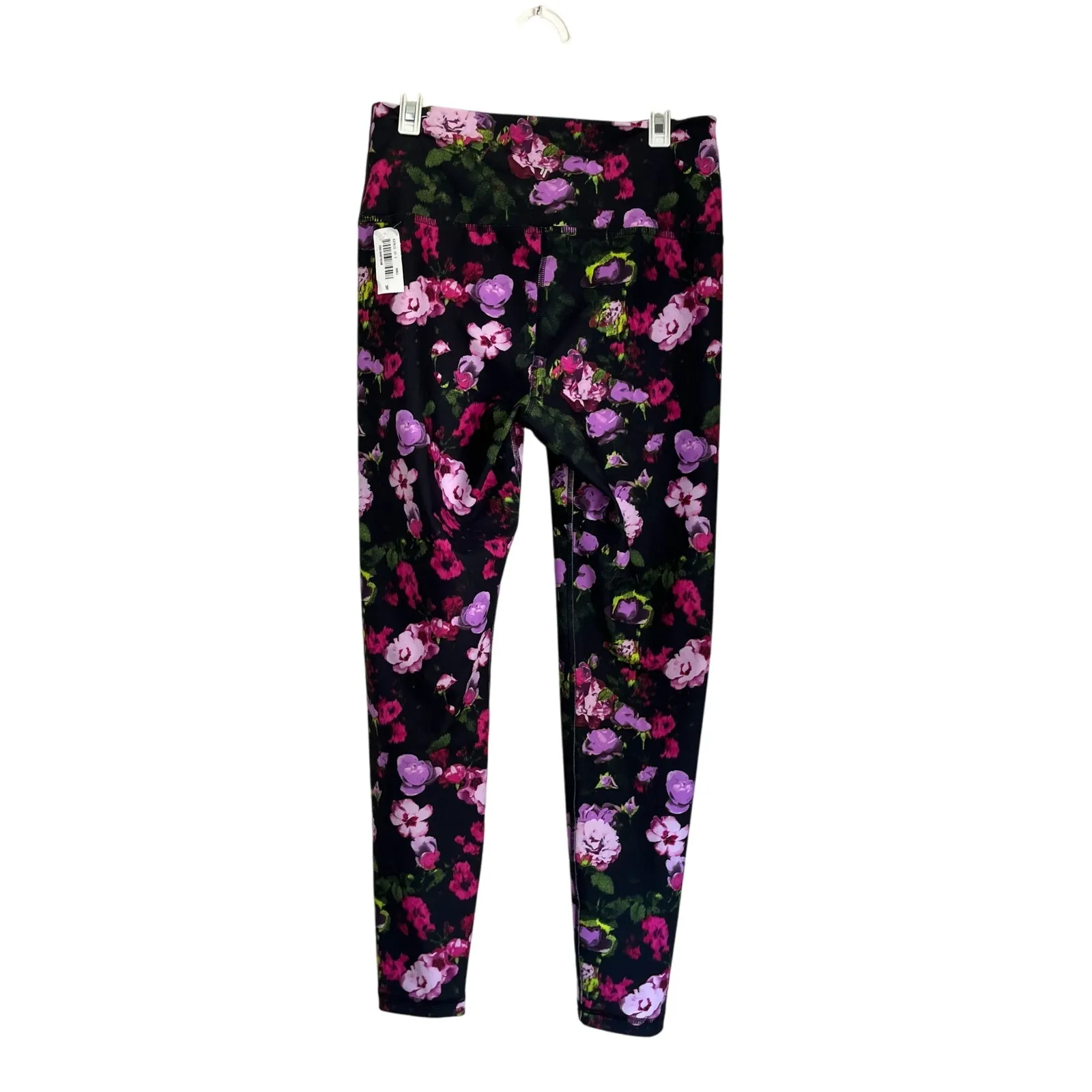 Old Navy Active Super Soft Go Dry High Rise Floral Leggings Yoga Activewear Sz M - Image 2
