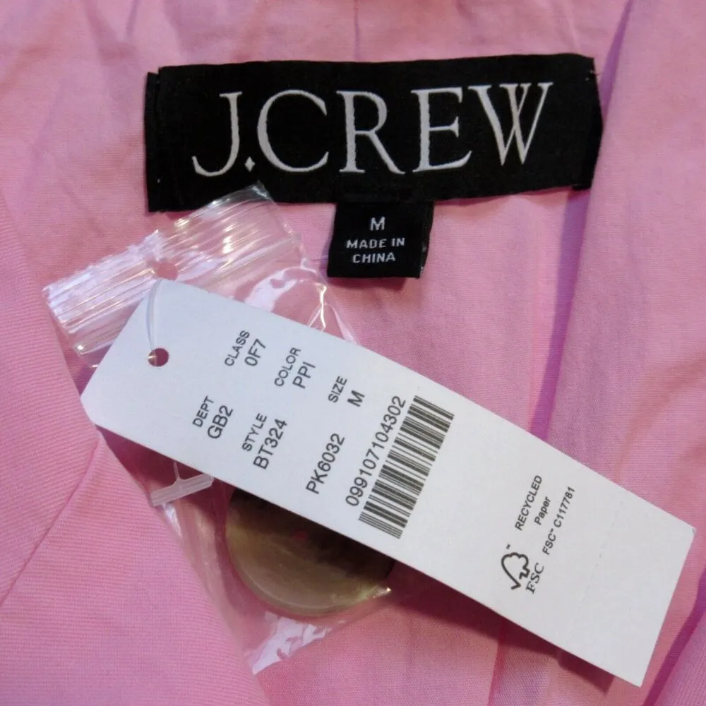 NWT J.Crew Relaxed Heritage Trench Coat in Picador Pink Chino Oversized M $248 - Image 2
