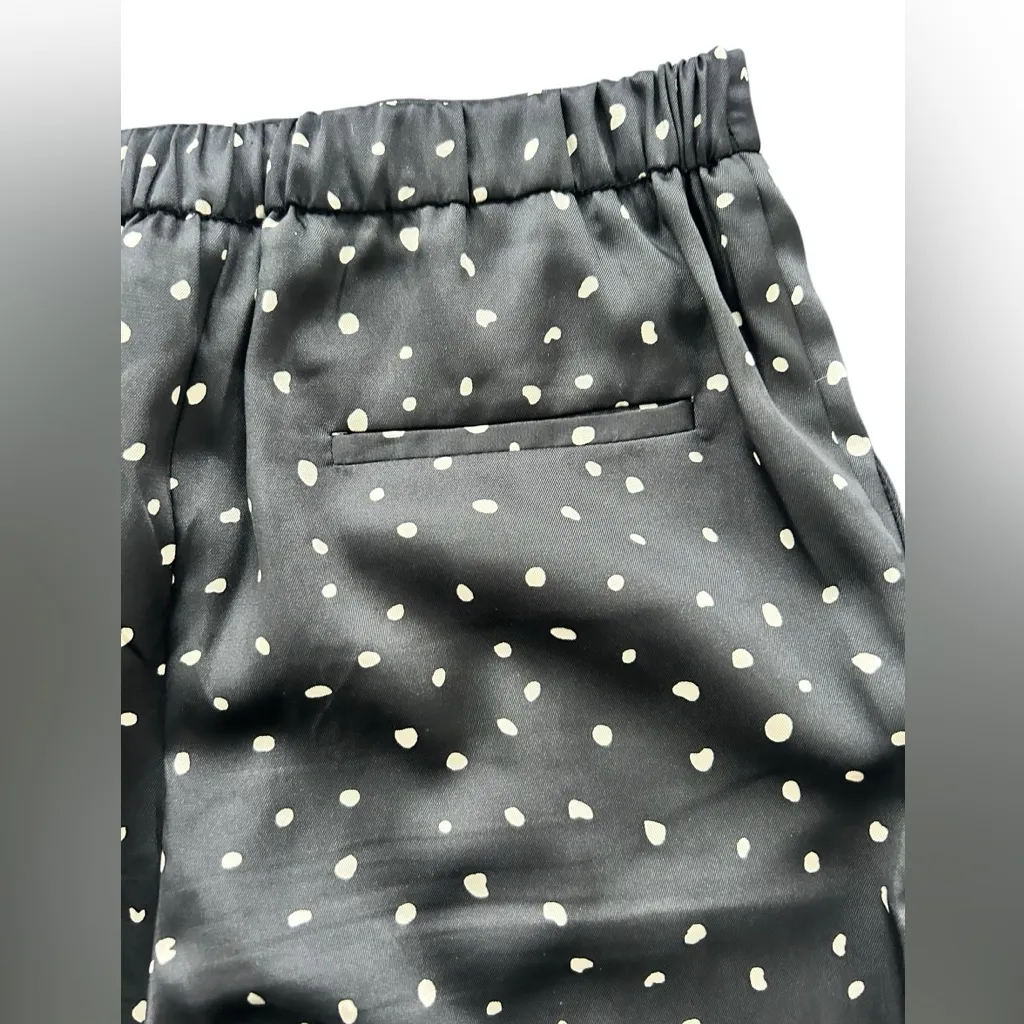 Mango  Black and White Speckled Pleated Joggers Size XS - Image 8