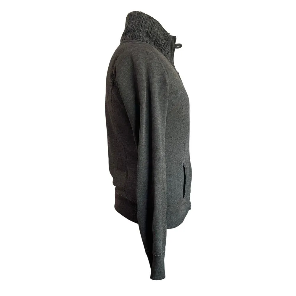 Abercrombie & Fich Y2K Brown Button Front Fleece Lined Sweater Jacket Size M - Image 2