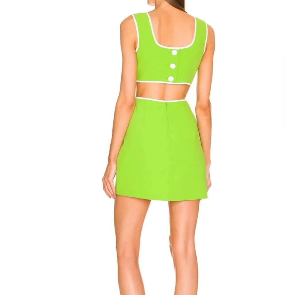 Amanda Uprichard  Beeba Dress Apple Medium - Image 5