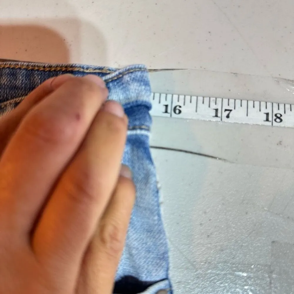 KanCan Women's Distressed Cuffed Boyfriend Jeans Blue Denim Light Wash Size 7/27 - Image 12