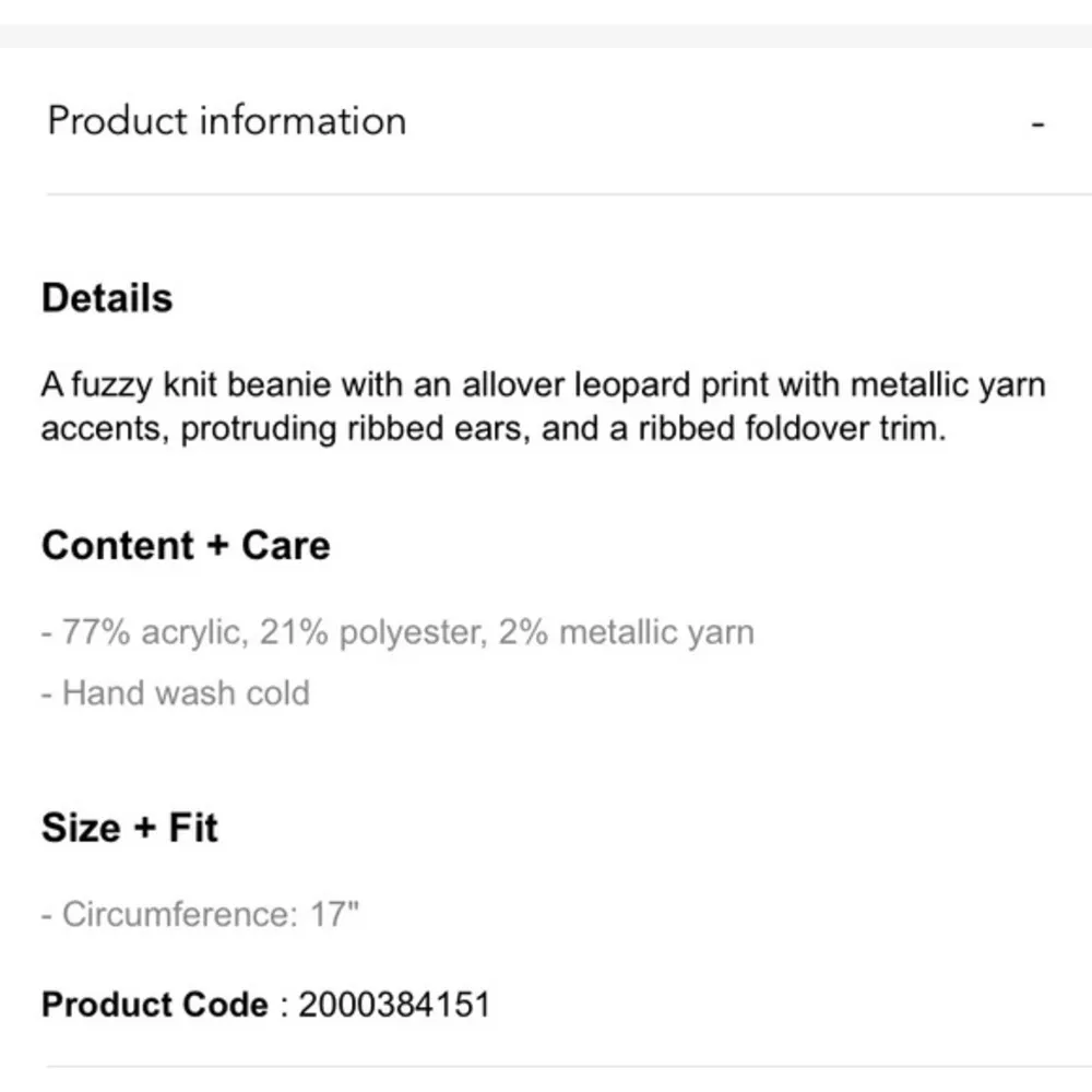 NWT Fuzzy Leopard Print Beanie Hat Cap - Image 5