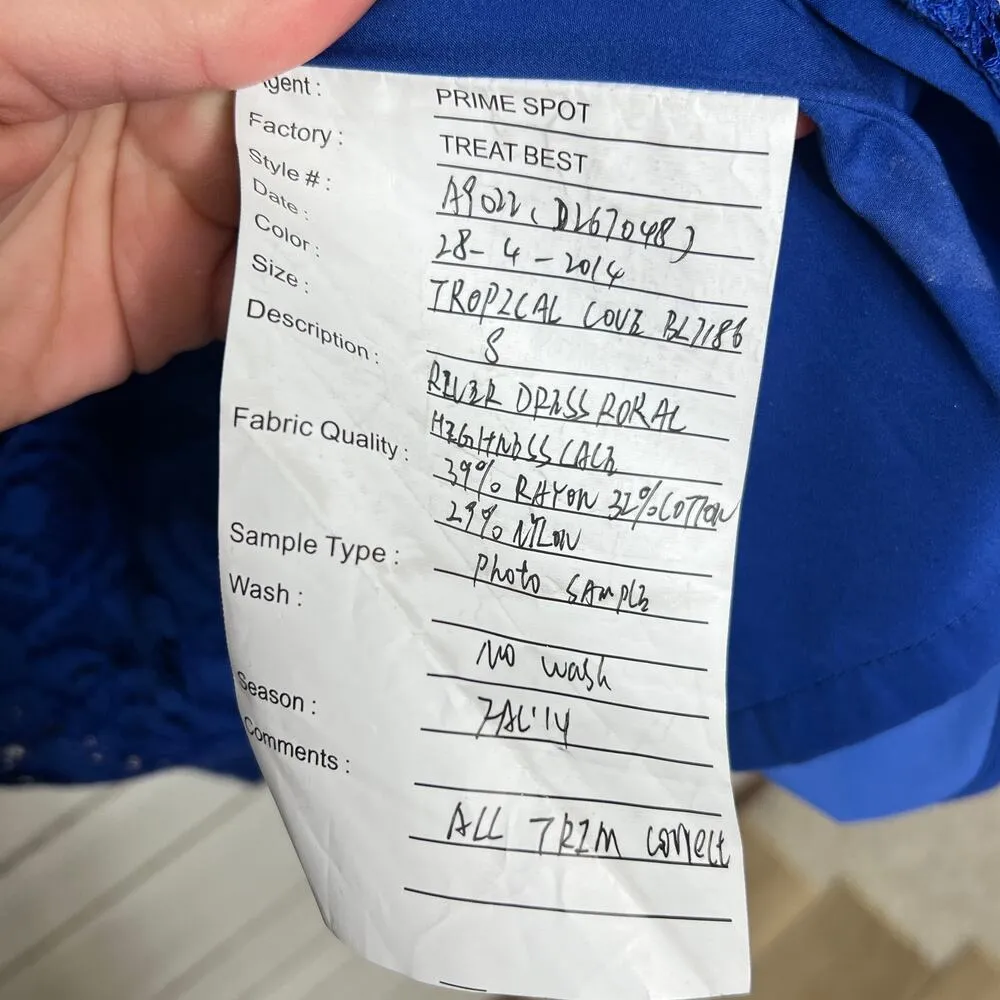 J. Crew Natalia Blue Lace Sheath Dress Size 8 - Image 4