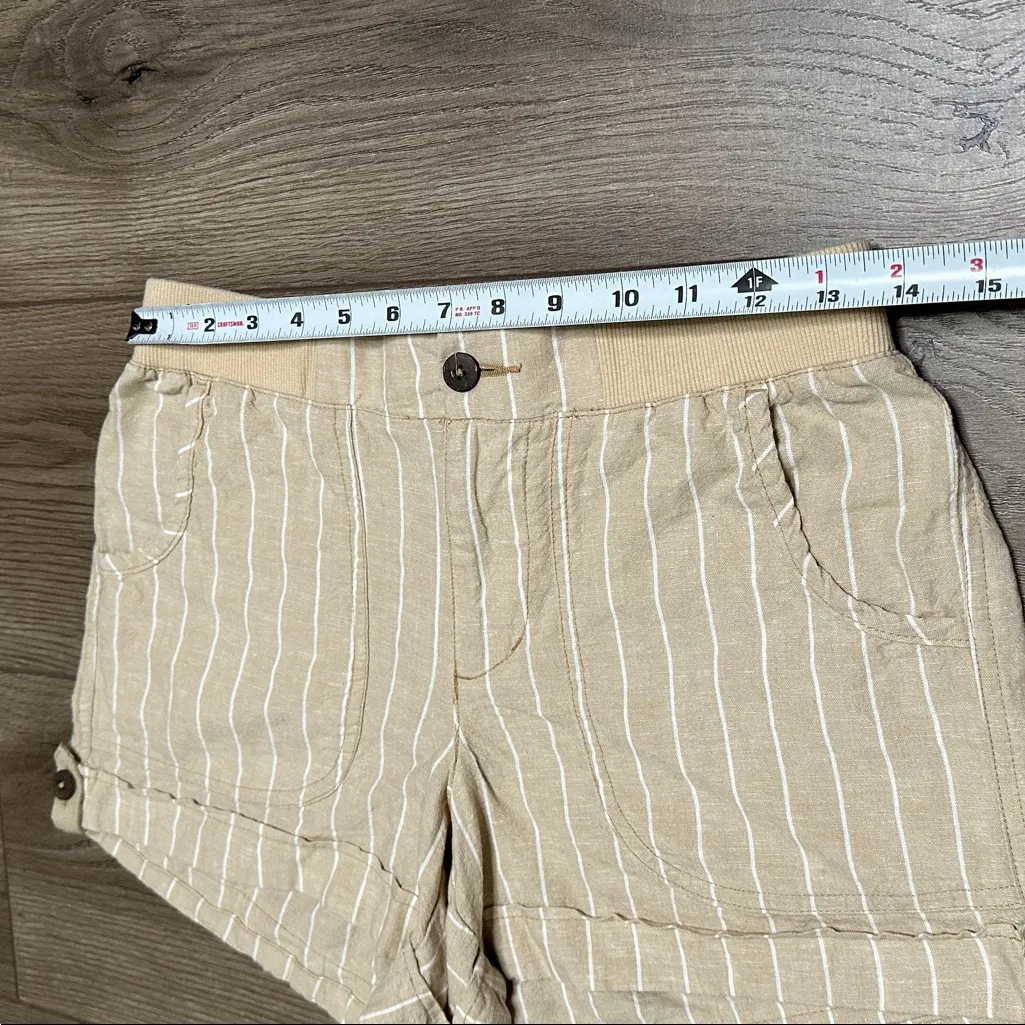 Carve Designs Lanikai Linen Blend Hiking Casual Travel Shorts Cream Tan Size 0 - Image 7