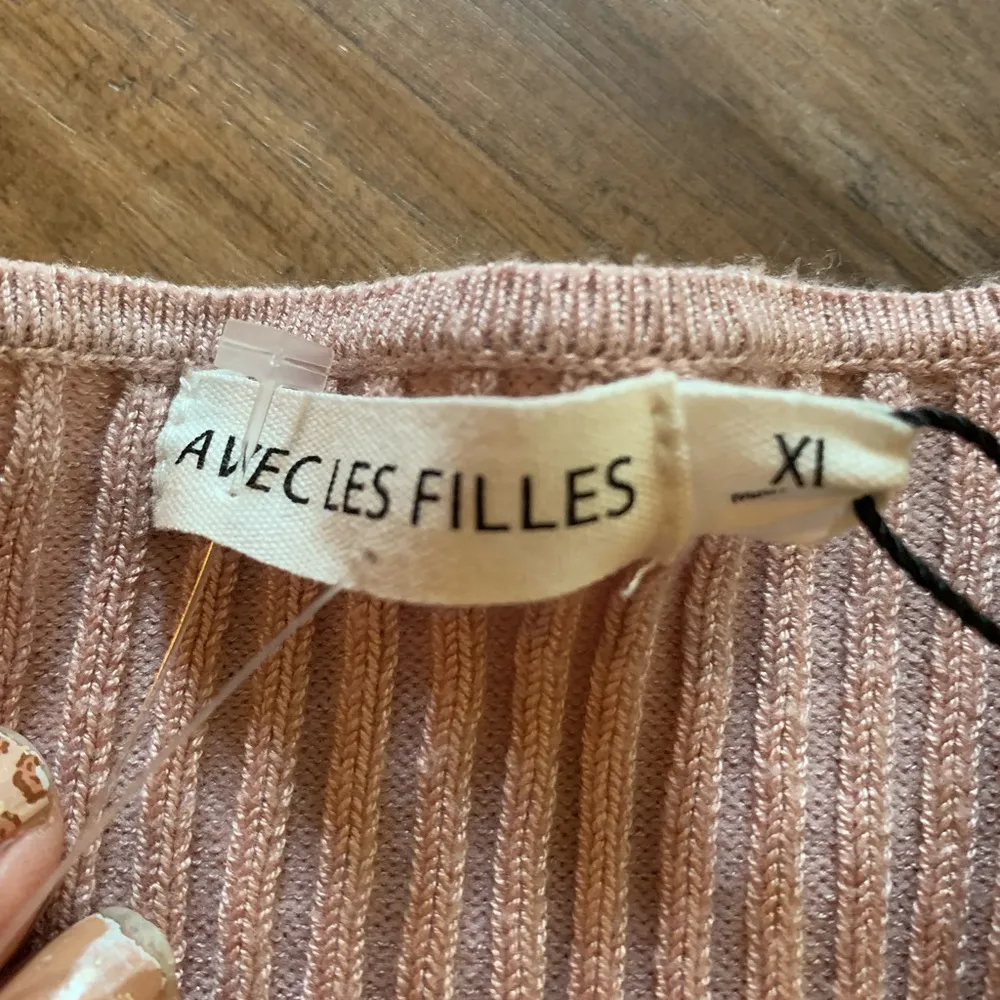 AVEC LES FILLES Pink Moonbeam Ribbed Sweater Tank Top NWT Size XL X-Large - Image 10