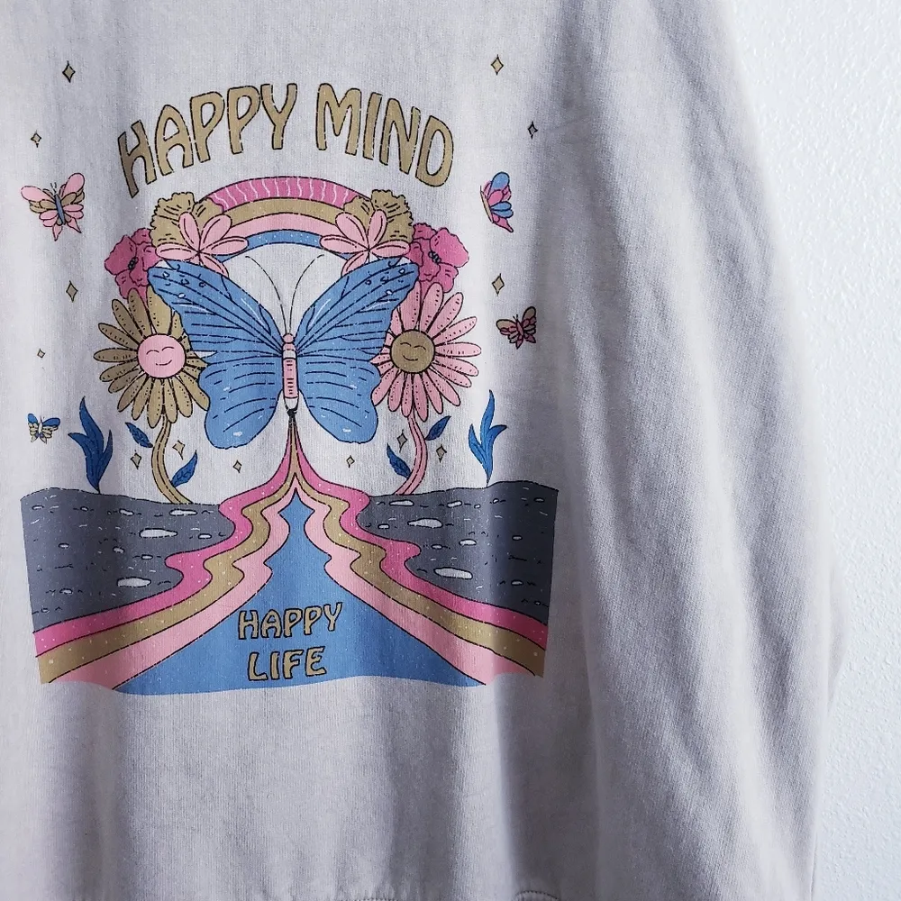 Simply Southern Happy Mind Distressed Pullover Long Sleeve Sweater - Image 4
