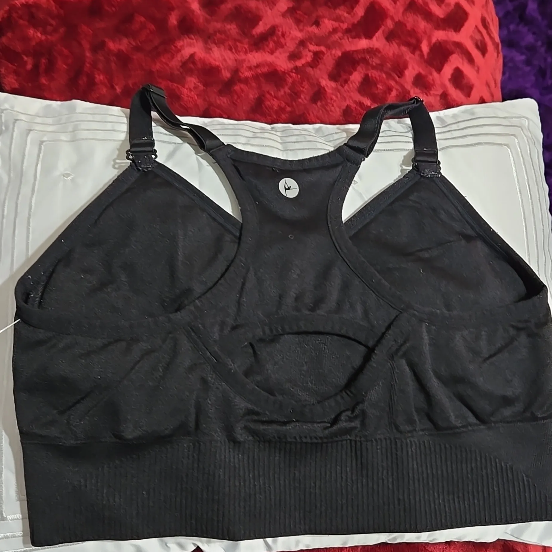 90 Degree By Reflex Black Activewear Top Size M - Image 4