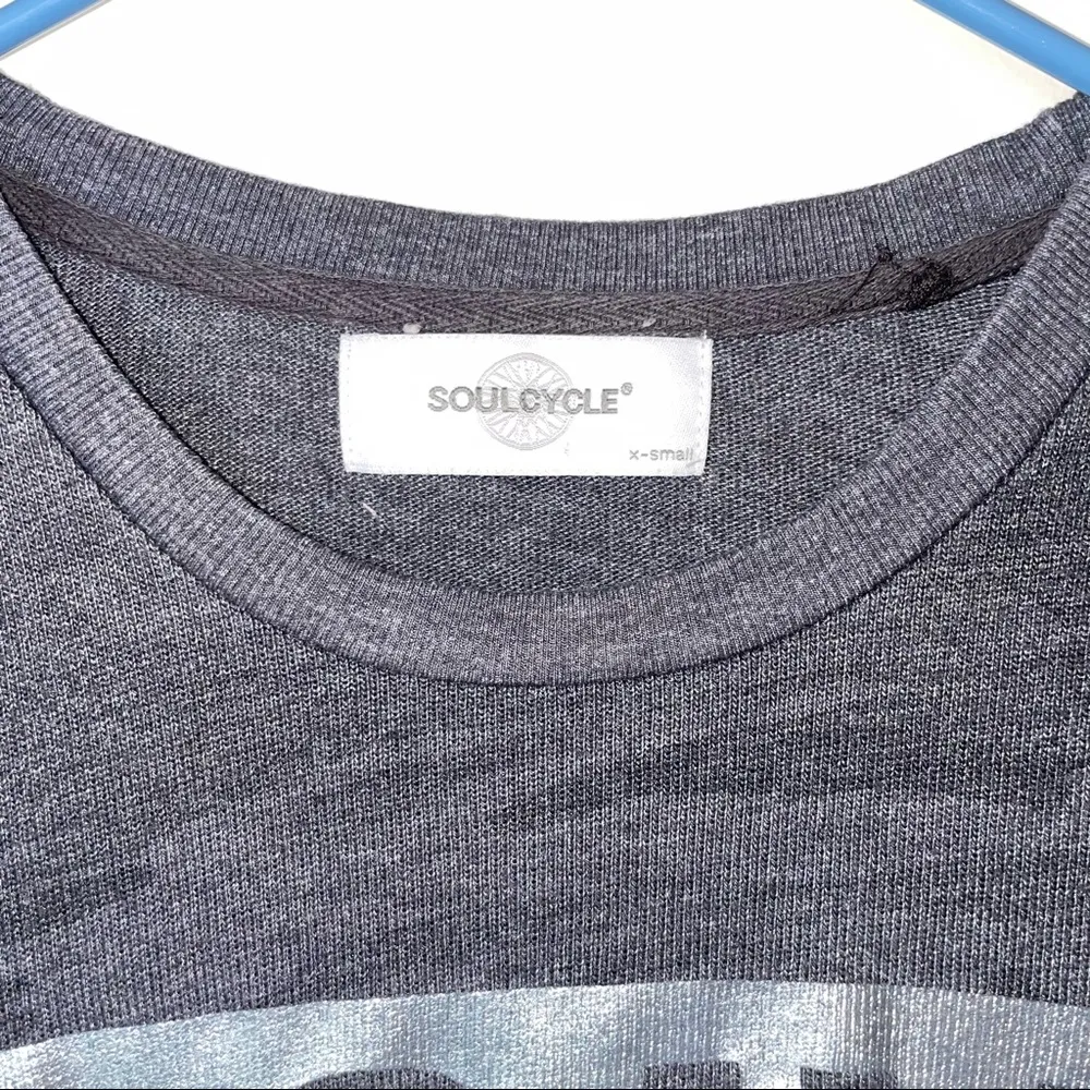SoulCycle gray camo  crew sweatshirt - Image 4