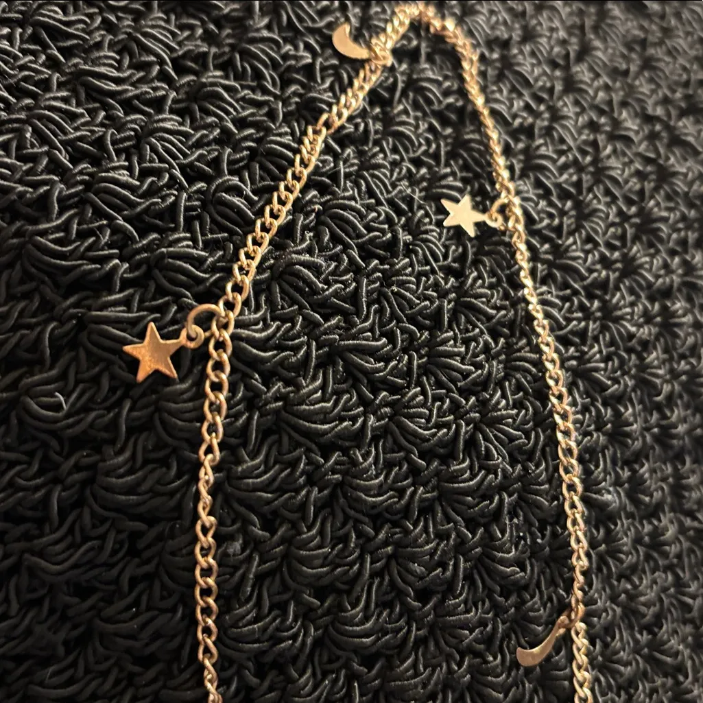 Gold Star and Moon Charm Necklace - Image 2