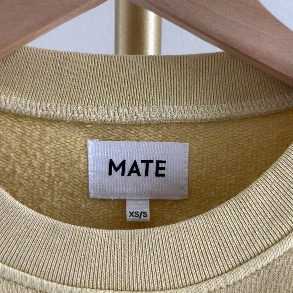 Mate the Label Organic Fleece Oversized Sweatshirt in Lichen, Size XS/Small - Image 3