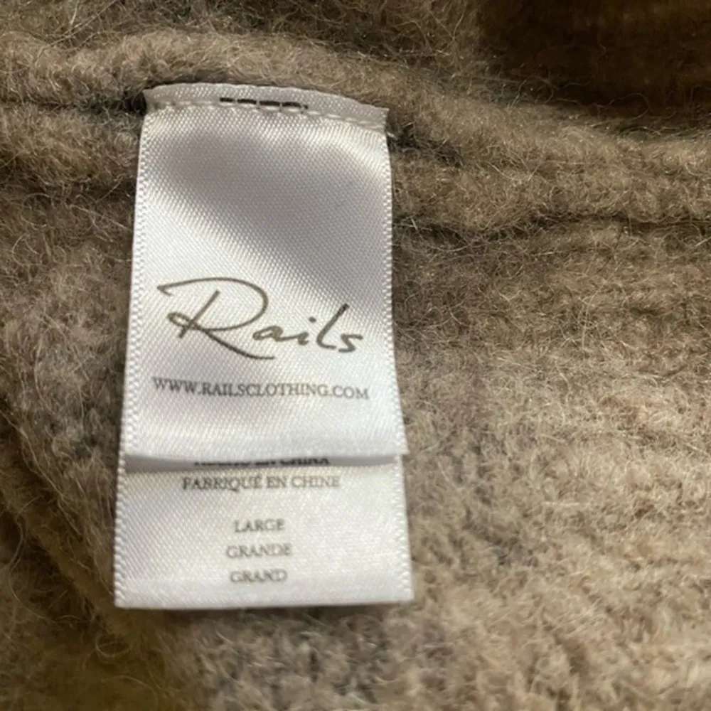 Rails Lana Leopard Print Alpaca Wool Crewneck Sweater Spotted Hazel Large NWT - Image 6