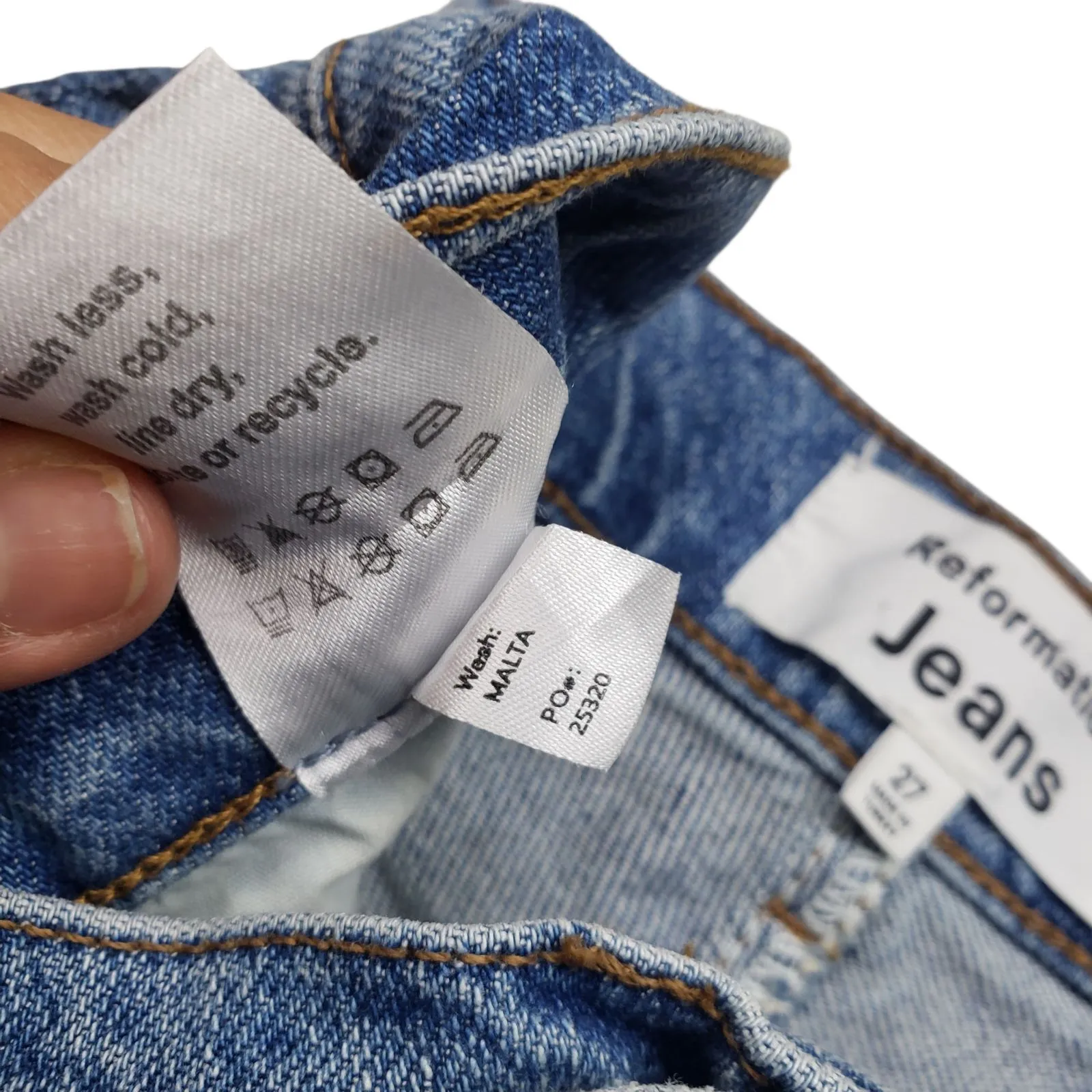 Reformation Jeans Liza Ultra High Rise Straight Slim Womens 27 Denim - Image 6