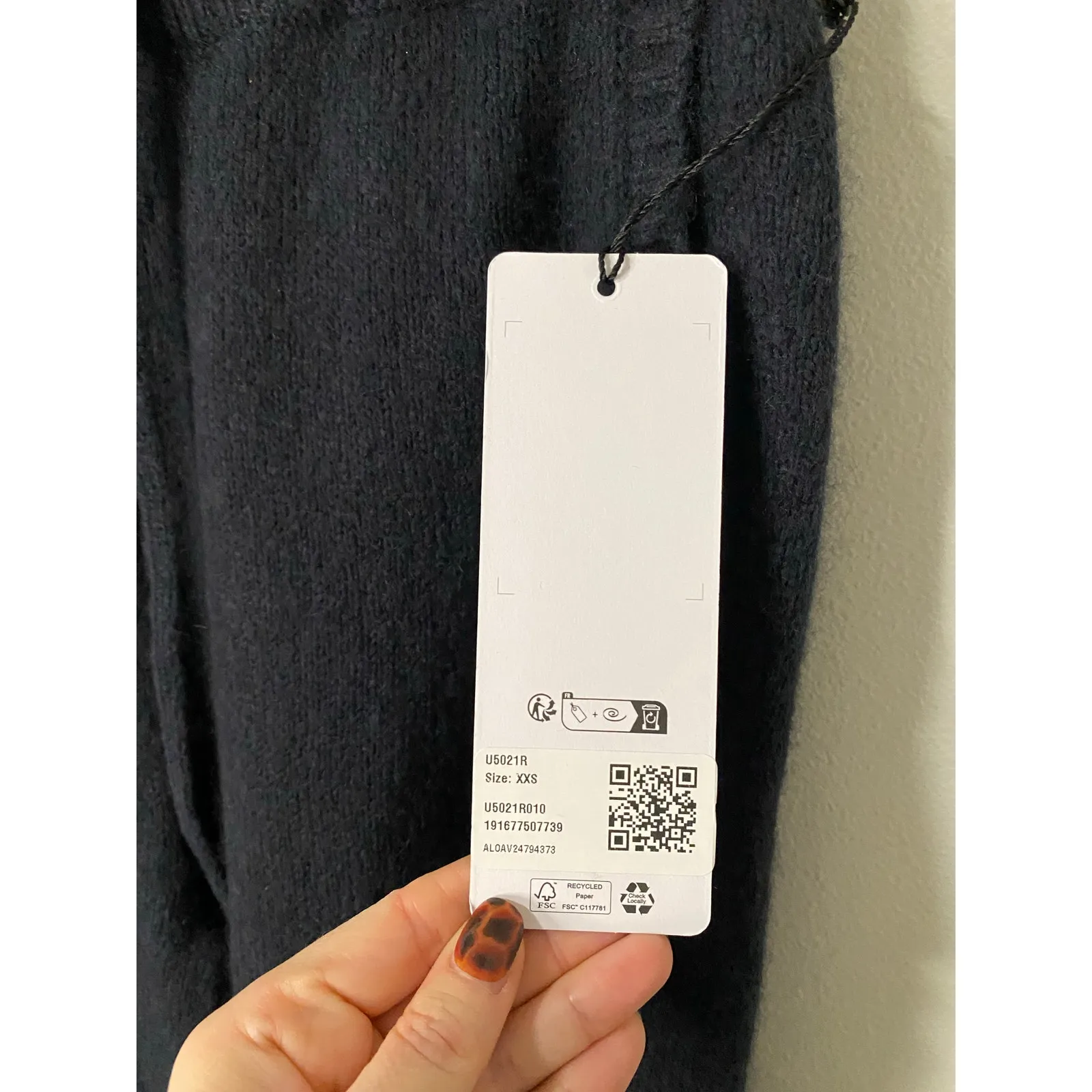 New Alo Women's Wool Cashmere New Class Sweatpants Size XXS - Image 3