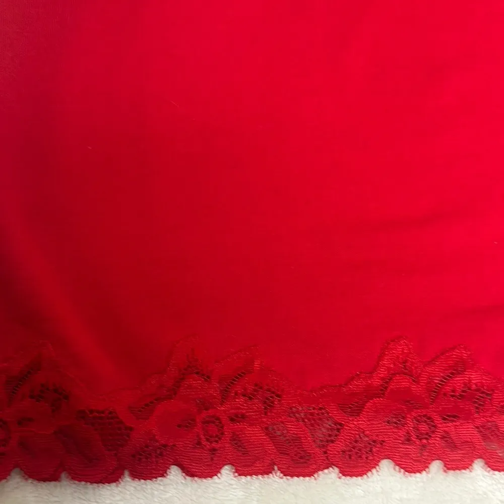 Coldwater Creek Red Sleeveless Lace Trim Tank Top - Image 4