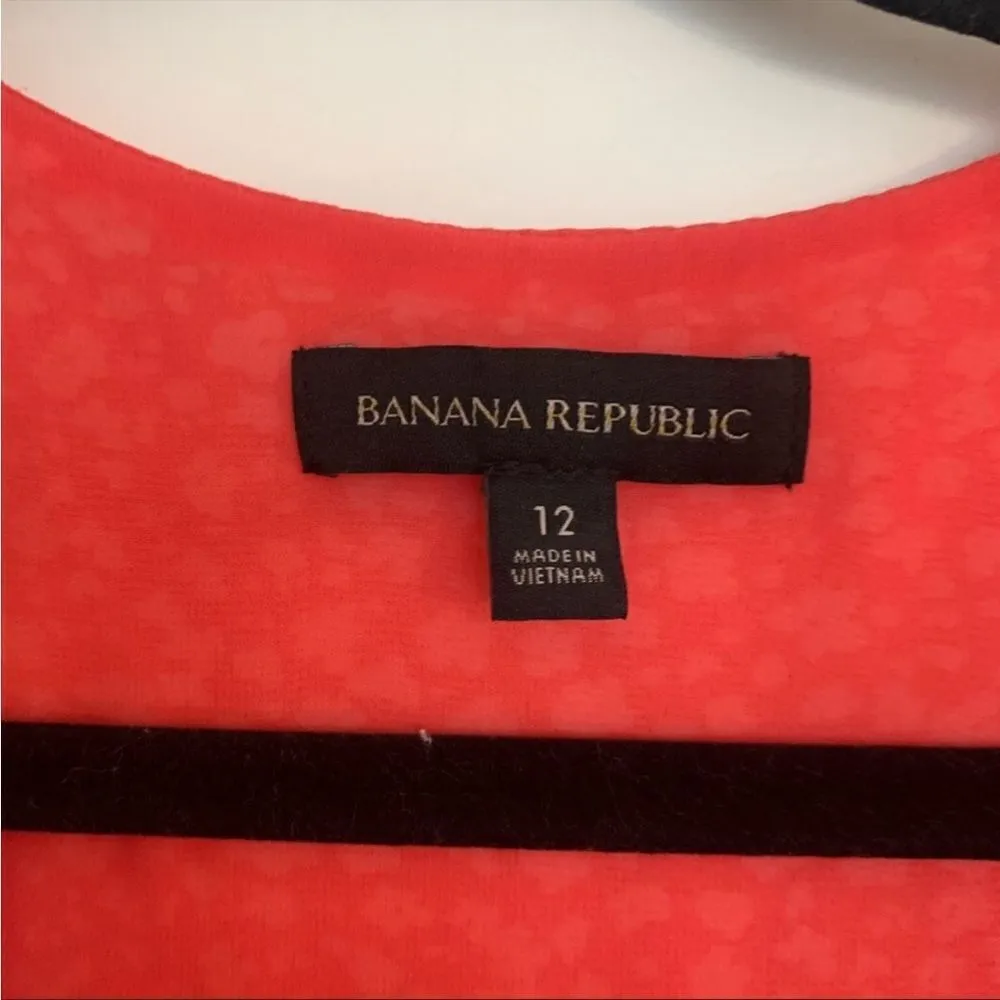 ✨HP✨Banana Republic Red Daisy Smocked Wrap Dress✨ - Image 5