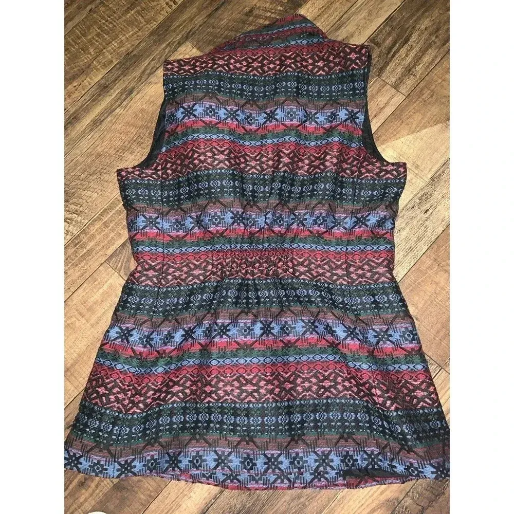 Insight NWOT Embroidery Zip Vest 12 boho classic embroidered fall top casual Black - Image 5