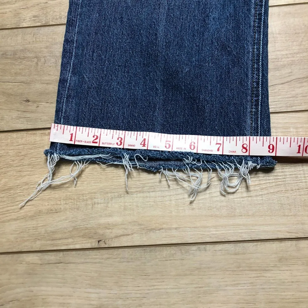 LOFT 90s High Waist Straight Leg Crop Denim Jeans Size 29 - Image 9