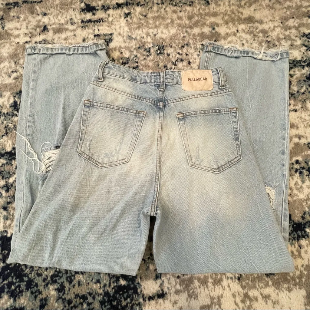 Pull&Bear Light Blue Relaxed Jeans Size 4 - Image 2