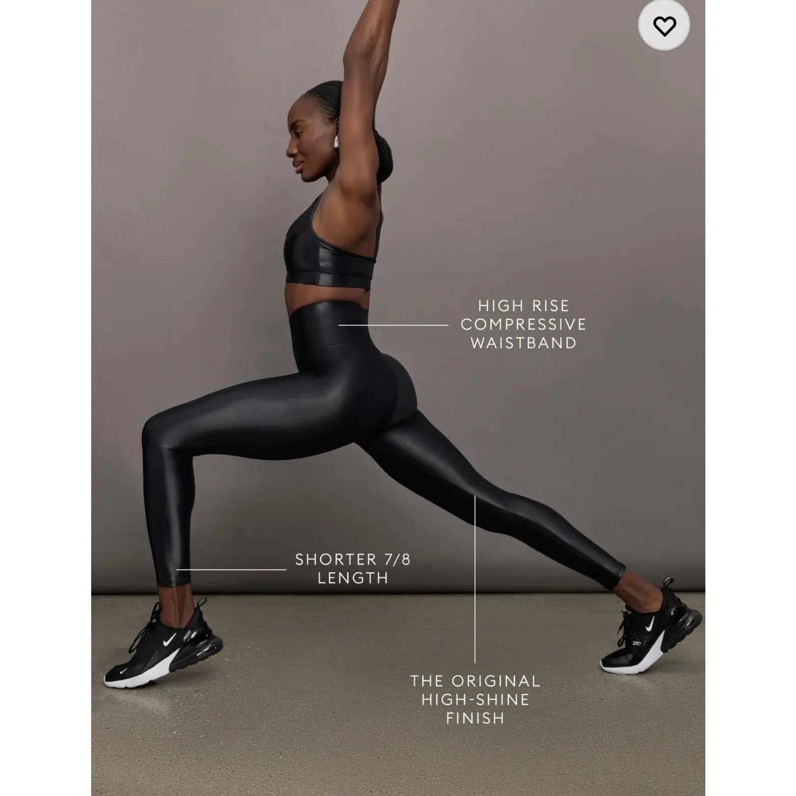 Carbon38 Takara Shine Leggings Womens XS Black High Rise 7/8 Luxury Activewear - Image 3