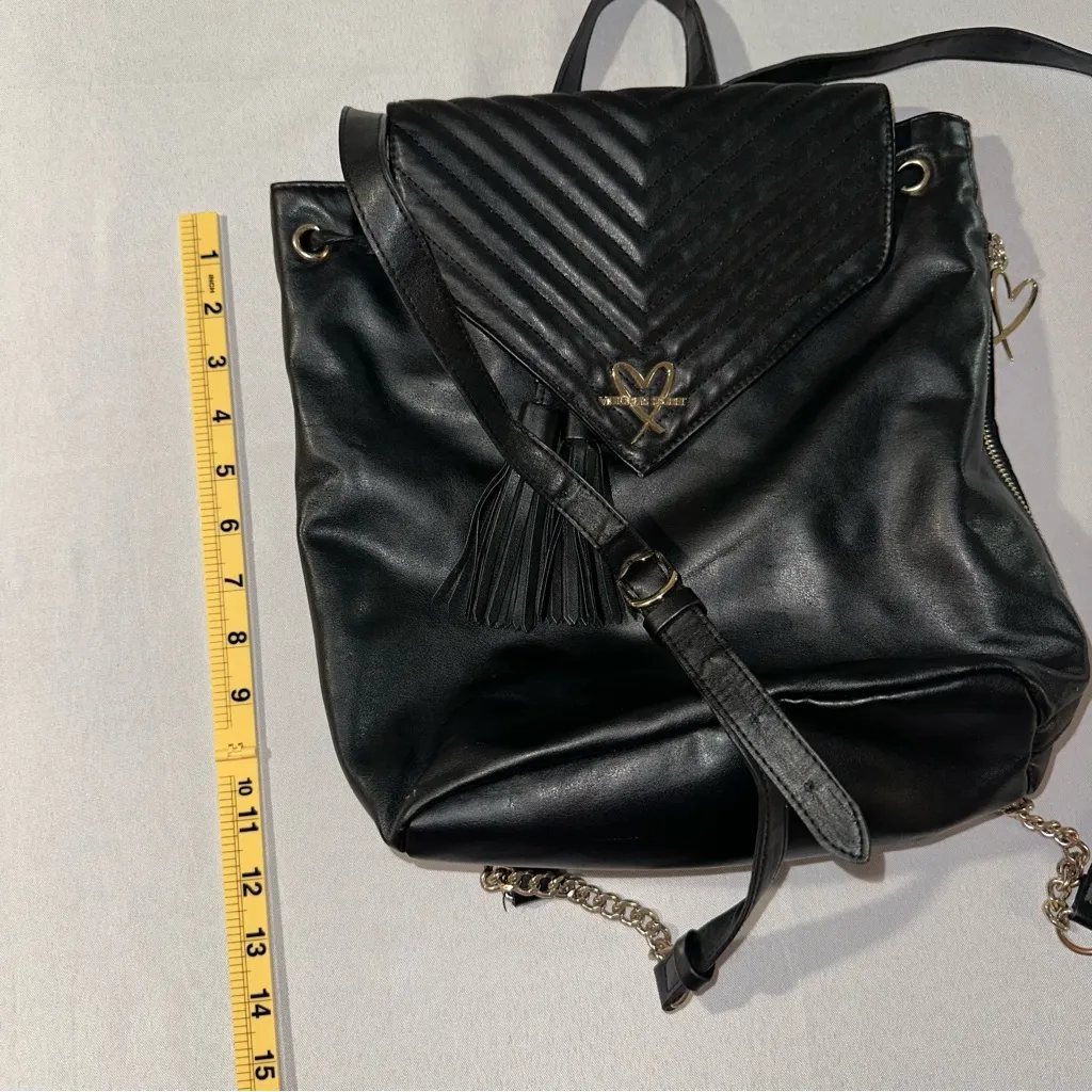 Victoria’s Secret Backpack Drawstring Bagpack Adjustable Secret Pocket Signature - Image 11