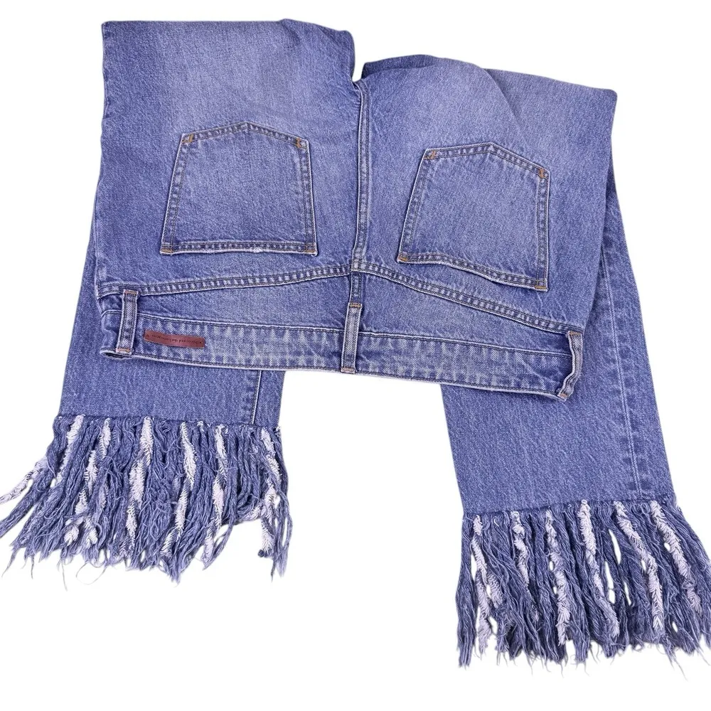 Anthropologie‎ Pilcro and the Letterpress Hyphen Fringe Crop Jeans Size 28 - Image 10