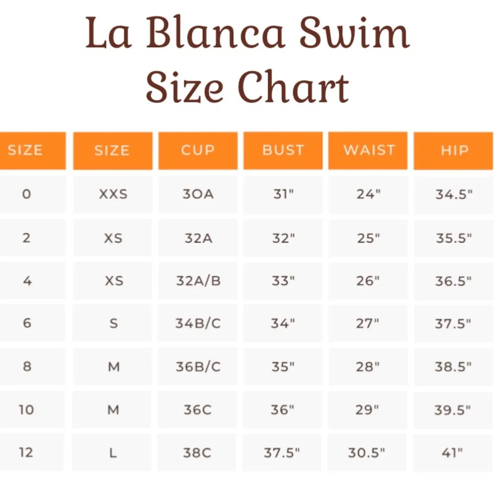 La Blanca Blue Shirred  Samba Slit Skirted Bikini Swim Bottoms 8 NEW - Image 7