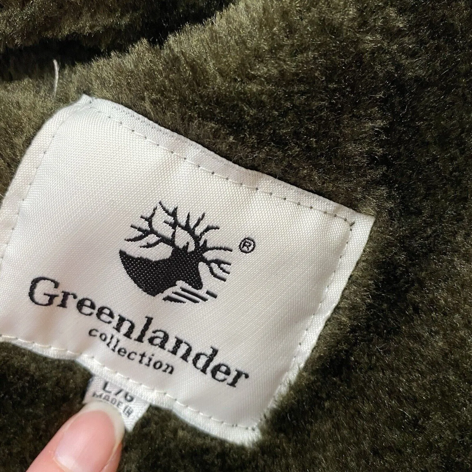 Greenlander Jacket Quilted Full Zip Snap Up Drawstring Green Coat Size Large - Image 7