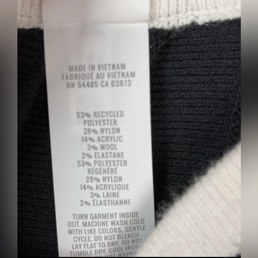 Aerie Pleated Knit Skirt in black with ivory stripes NWT - Image 9