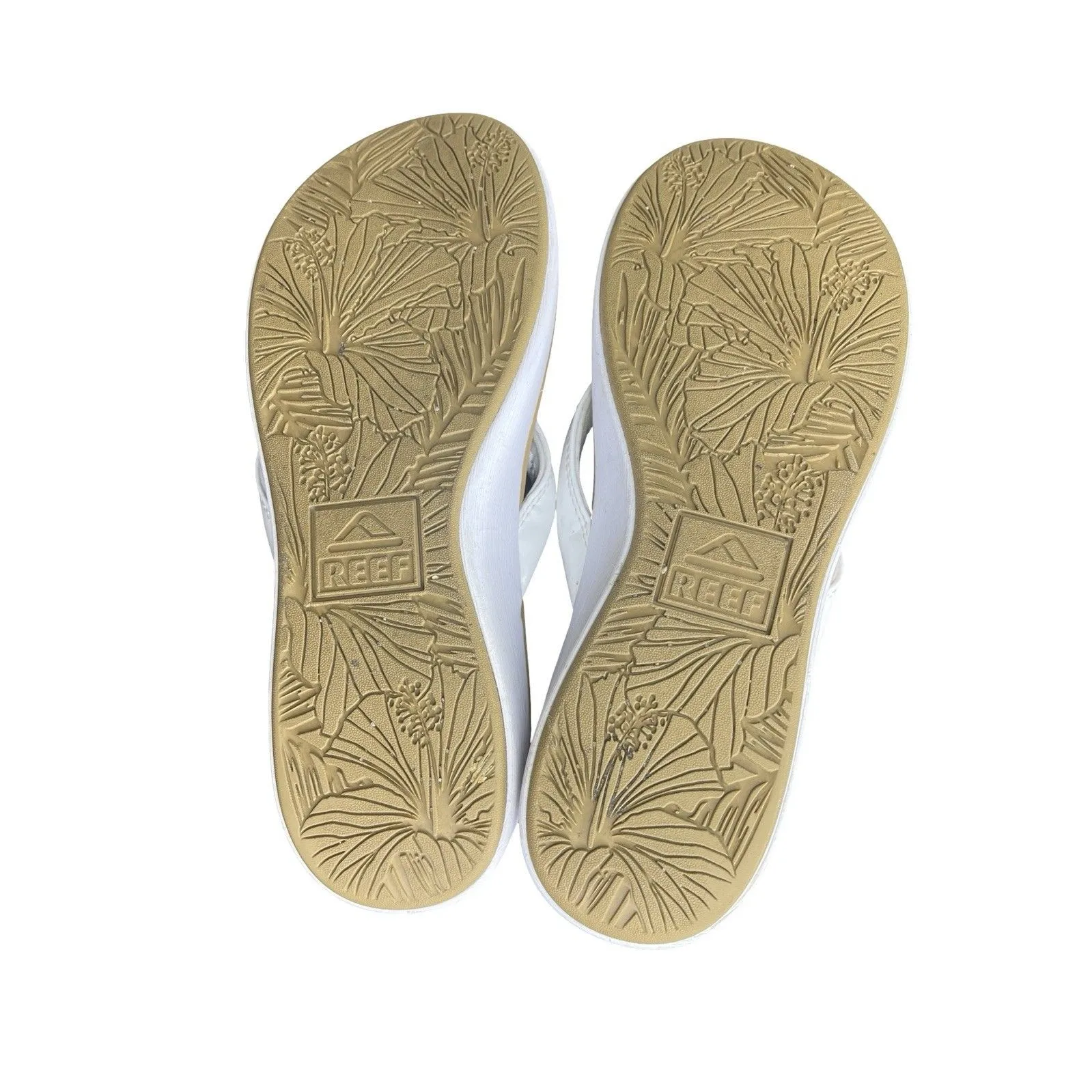 Reef Women's Size 9 Cushion Cloud White Tan Flip Flops Sandals Slip-Ons - Image 10