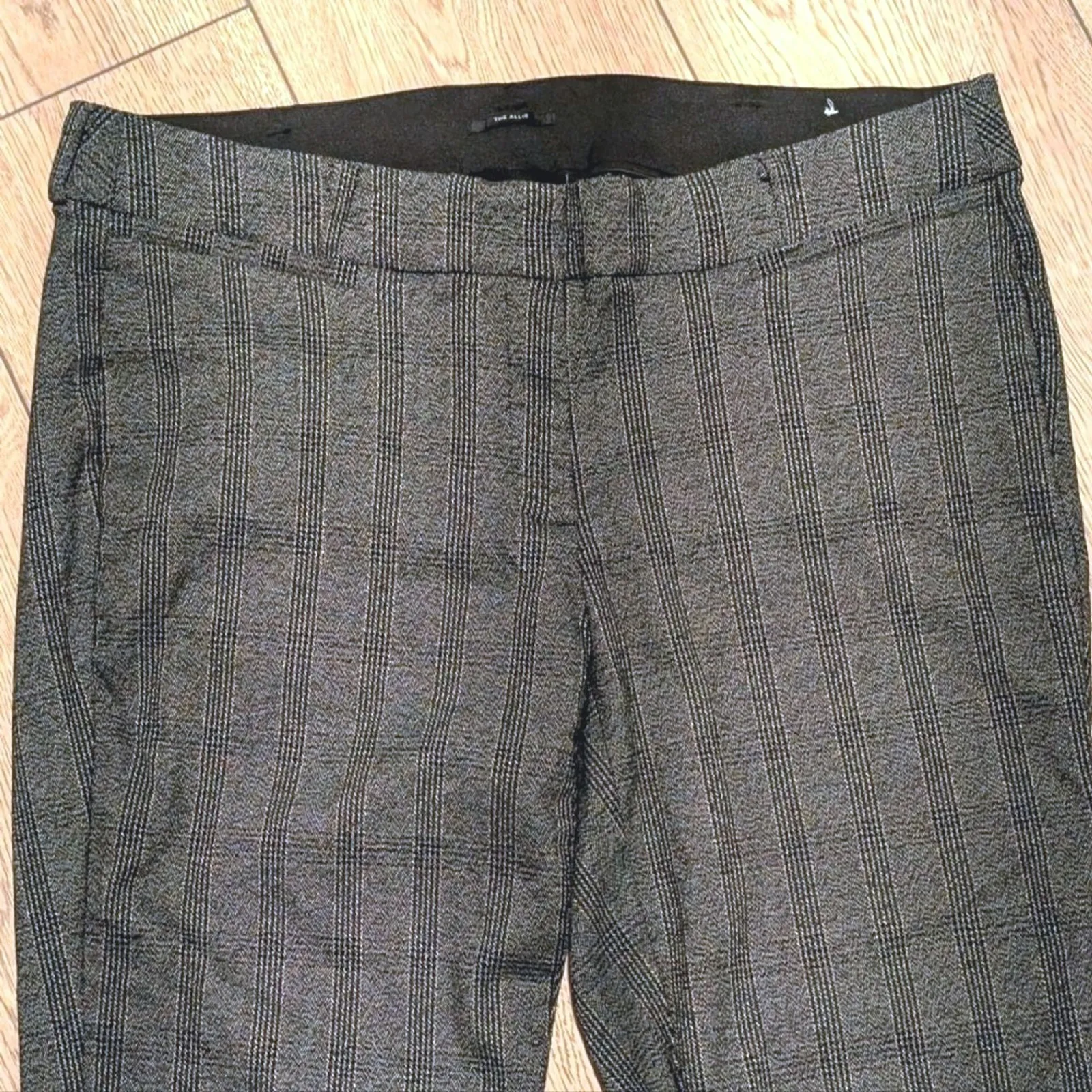 Lane Bryant Pants Plus 18 2X The Allie Gray Plaid Wide Leg Dress Trousers Career - Image 2