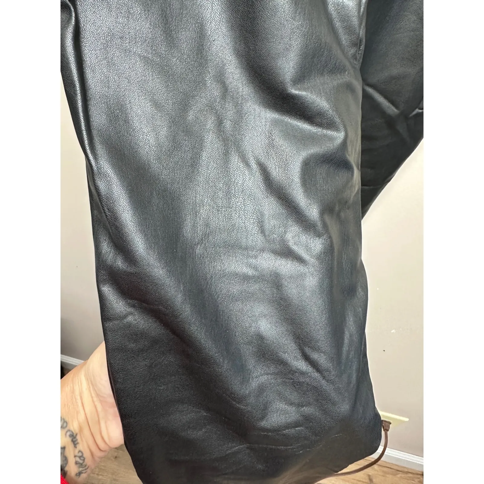 Zenana Outfitters Black Faux Leather Leggings High Waisted Style OP1837 Size M - Image 4