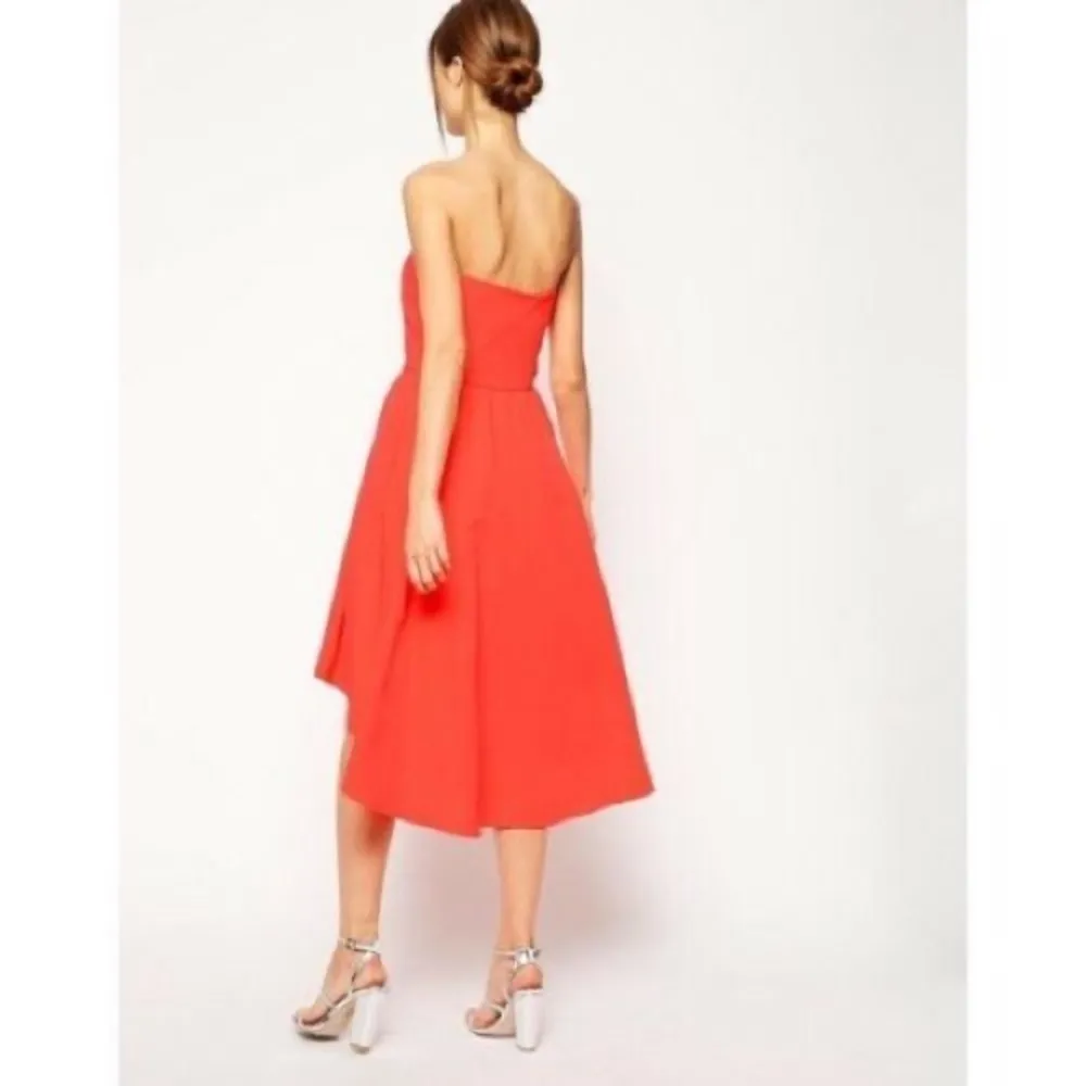NWT Ted Baker Verity Strapless High Low Hem Neon Dress - Image 3