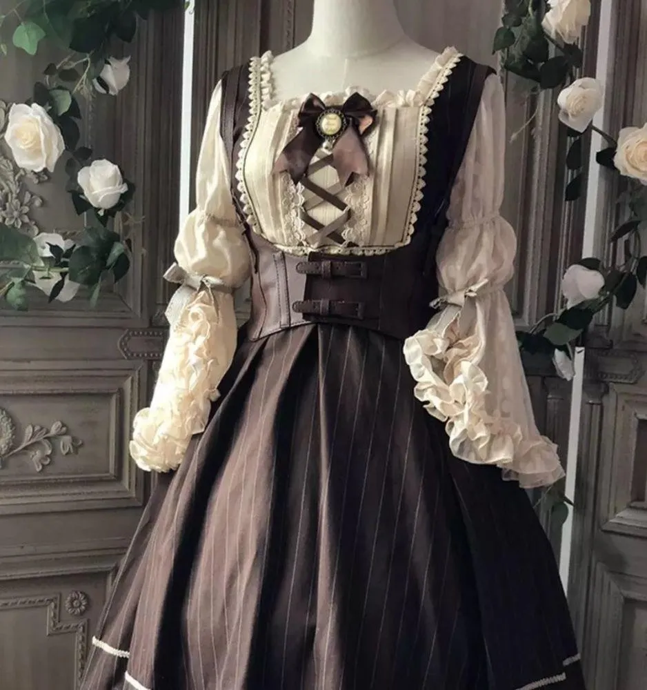 Steampunk Black Brown Corset Belt Vest Harness New - Image 12