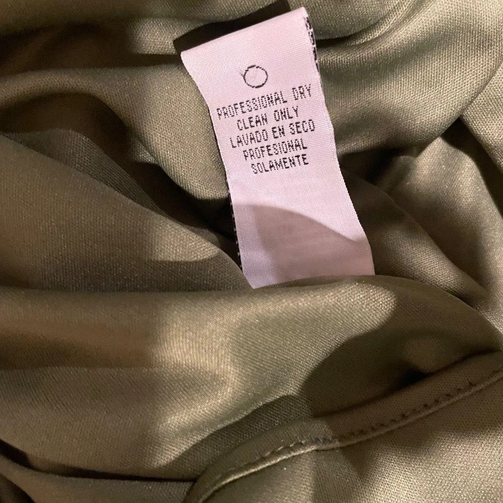 Night Way Collections Green Cocktail Mini Strapless Dress with Back Bow XS Small - Image 3